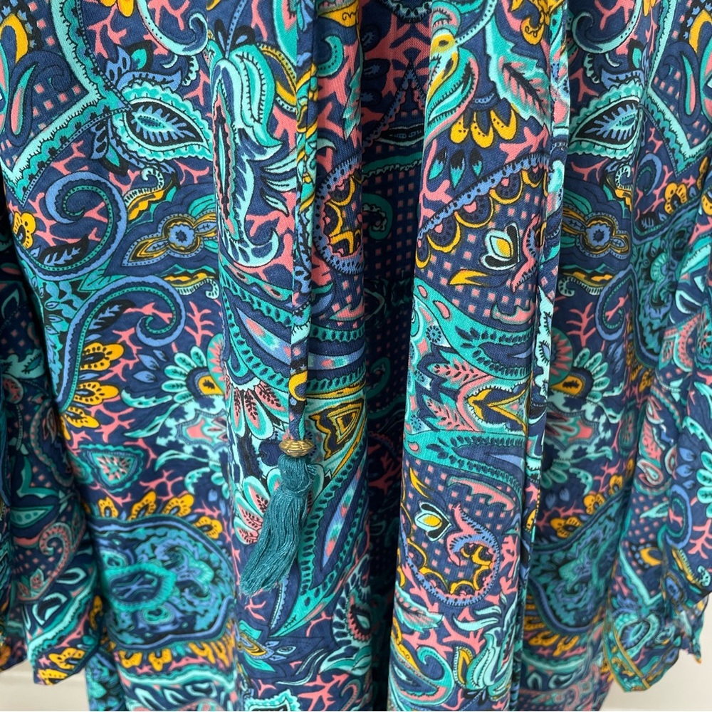 Elegant Blue Paisley Maxi Dress - Picture 7 of 8